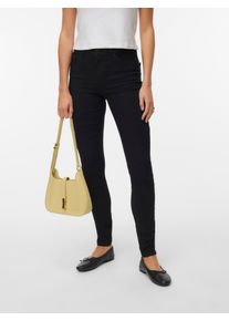 V&eacute;ro Moda Skinny-fit-Jeans VERO MODA "VMTANYA", Damen, Gr. XS, L&auml;nge 34, schwarz, Denim/Jeans, Obermaterial: 50% Baumwolle, 38% Polyester, 9% Viskose, 3% Elasthan, extraeng kn&ouml;chelfrei, Jeans Skinny-fit-Jeans, mit Stretch