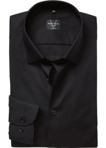 Langarmhemd MARVELIS, Damen, Gr. 43, Extra verl&auml;ngerter Arm, schwarz, Web, Obermaterial: 100% Baumwolle, k&ouml;rpernah normal, 2-Knopf-Manschette, Hemden Langarmhemd, New York Kentkragen, Businesshemd, k&ouml;rpernah, extra langer Arm