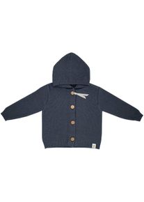 Strickjacke MaxiMo, Jungen, Gr. 68, blau, Strick, Obermaterial: 100% Baumwolle, unifarben, normal, ohne Ausschnitt, Rippstrickb&uuml;ndchen, Strickjacken Strickjacke, mit Kapuze, sch&uuml;tzt vor Wind und K&auml;lte, Langarm, Baumwolle