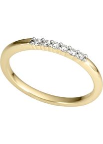 Diamantring Firetti "Schmuck Geschenk Gold 333 Damenring Goldring Vorsteckring" Gr. 17, gold (gelbgoldfarben, wei&szlig;goldfarben), Fingerringe, Damen, 17, 0,11 P2 = erkennbare Einschl&uuml;sse, Diamanten Gelbgold 333, 1,8mm, Diamanten, Gelbgold 333, Diamantring, mit Diamanten