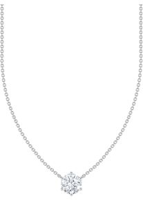 Kette mit Anh&auml;nger Thomas Sabo "Zirkonia-Anh&auml;nger" Gr. 45, bunt (silberfarben, wei&szlig;), Halsketten, Damen, 45, Silber 925 (recycelt), Kette mit Anh&auml;nger, mit Zirkonia (synth.)