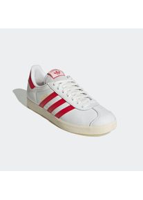 Sneaker adidas originals "GAZELLE", Herren, Gr. 44,5, wei&szlig; (core wei&szlig;, better scarlet, cream wei&szlig;), Leder, Synthetik, Schuhe Sneaker