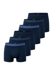 Boxershorts Schiesser "Boxershort 6PACK Shorts "95/5" 6er Pack", Herren, Gr. M, blau, Obermaterial: 95% Baumwolle CO. 5% Elasthan EL., Unterhosen Boxershorts
