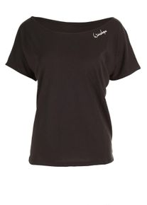 Oversize-Shirt WINSHAPE "MCT002", Damen, Gr. S, schwarz, 50% Modal, 50% Baumwolle, U-Boot-Ausschnitt, Shirts Oversize-Shirt, Ultra leicht