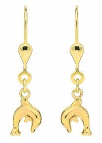 Adelia&acute;s Paar Ohrh&auml;nger ADELIA&acute;S "333 Gold Ohrringe Ohrh&auml;nger Delphin", gold, Ohrringe, Damen, Gelbgold 333, Paar Ohrh&auml;nger