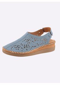 Slipper Gemini, Damen, Gr. 38, jeansblau, Glattleder, Schuhe Slipper