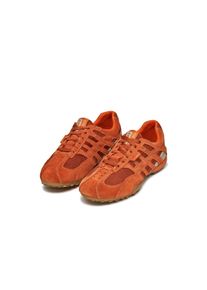 Schn&uuml;rschuh Geox "U SNAKE ORIGINAL", Herren, Gr. 41, orange, Leder, Textil, Schuhe Schn&uuml;rschuh, Schn&uuml;rschuh, Freizeitschuh, Trekking Sneaker mit Lederinnensohle