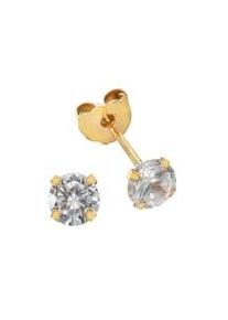 Paar Ohrstecker Firetti "Schmuck Geschenk Gold 333 Ohrschmuck gl&auml;nzender Klassiker" Gr. 4, gold (gelbgoldfarben, wei&szlig;, kristallwei&szlig;), Ohrringe, Damen, 4, Gelbgold 333, Paar Ohrstecker, mit Zirkonia (synth.)