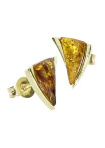 Paar Ohrstecker OSTSEE-SCHMUCK "- Imke - Silber 925/000, vergoldet - Bernstein" Gr. 11, gold (goldfarben, gelb), Ohrringe, Damen, Silber 925 (Sterlingsilber), Paar Ohrstecker