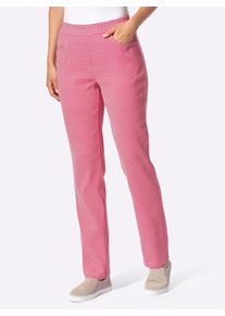 Schlupfhose Casual Looks, Damen, Gr. 46, Normalgr&ouml;&szlig;en, rot, ecru, gemustert, 43% Viskose, 42% Polyester, 11% Polyamid, 4% Elasthan, gemustert, mehrfarbig, lang, Hosen Schlupfhose