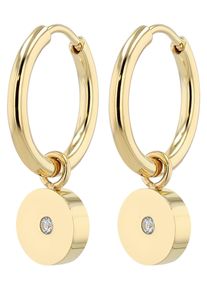 Adelia&acute;s Kettenanh&auml;nger ADELIA&acute;S "Damen Anh&auml;nger &iquest; Gravuranh&auml;nger aus Edelstahl mit Strass Steinchen", gold, Schmuckanh&auml;nger, Damen, Edelstahl, Kettenanh&auml;nger