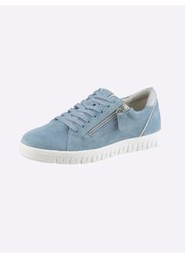 Sneaker Casual Looks, Damen, Gr. 39, hellblau, Veloursleder, Schuhe Sneaker