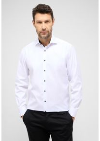 Langarmhemd Eterna "COMFORT FIT", Herren, Gr. 49, Normalgr&ouml;&szlig;en, wei&szlig;, Twill, 100% Baumwolle, normal, Manschette, Hemden Langarmhemd, NON IRON (b&uuml;gelfrei)