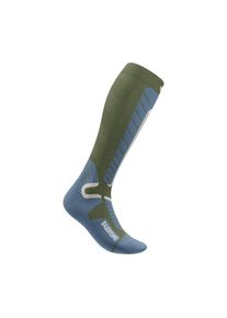 Sportsocken Bauerfeind "SKI ALPINE COMPRESSION SOCKS", Damen, Gr. 39-42, gr&uuml;n, m, Obermaterial: 66% Polyamid, 29% Wolle, 5% Elasthan, Socken Sportsocken, f&uuml;r Alpinski und Snowboard, mit ausgesparten Polsterzonen