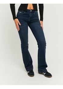 Bootcut-Jeans Tally Weijl "SPADEBOOTY", Damen, Gr. 38, N-Gr, denim blau, Denim/Jeans, Obermaterial: 90% Baumwolle, 8% Elastomultiester, 2% Elasthan, clean, bootcut fit lang, Jeans Bootcut-Jeans, Baumwollmischung, Mid Waist