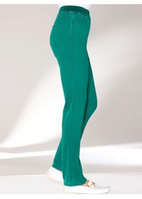 Stretch-Jeans Classic Basics, Damen, Gr. 46, Normalgr&ouml;&szlig;en, smaragd, 96% Baumwolle, 4% Elasthan, unifarben, lang, Jeans Stretch-Jeans