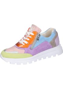 Waldl&auml;ufer Keilsneaker WALDL&Auml;UFER "H-AJALA", Damen, Gr. 4 (37), bunt (multicolor), Glattleder, Lackleder, Nubukleder, Veloursleder, Schuhe Keilsneaker, Profilsohle, H-Weite, Freizeitschuh, Halbschuh, Schn&uuml;rschuh