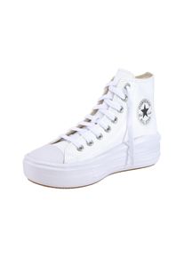Sneaker Converse "CHUCK TAYLOR ALL STAR MOVE PLATFORM LEATHER", Damen, Gr. 39,5, wei&szlig; (wei&szlig;, wei&szlig;), Synthetik, Schuhe Sneaker