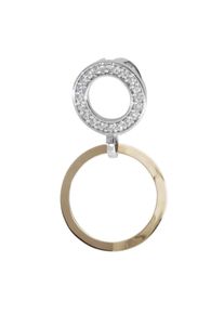 Kettenanh&auml;nger OSTSEE-SCHMUCK "- Sunny Exklusiv - Silber 925/000 & Gold 585/000 - Zirkonia" Gr. 34, silber (silber 925, silberfarben, wei&szlig;), Schmuckanh&auml;nger, Damen, Silber 925 (Sterlingsilber), Kettenanh&auml;nger