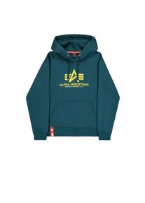 Hoodie Alpha Industries "Basic Hoodie BL", Herren, Gr. XL, deep petrol, Obermaterial: 80% Baumwolle, 20% Polyester, regular fit, Sweatshirts Hoodie