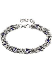 Edelstahlarmband Bruno Banani "Schmuck", blau (edelstahlfarben, dunkelblau, dunkelblau), Armb&auml;nder, Damen, 25,5cm, Edelstahl, Edelstahlarmband, mit Glasstein