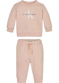 Shirt & Hose Calvin Klein Jeans "MONOGRAM CN SWEATSHIRT SET", Jungen, Gr. 74, spanish villa, Jersey, Obermaterial: 95% Baumwolle, 5% Elasthan, unifarben, KOB Set-Artikel Shirt & Hose, f&uuml;r Babys bis 2 Jahre