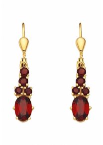 Adelia&acute;s Paar Ohrstecker ADELIA&acute;S "333 Gold Ohrringe Ohrh&auml;nger mit Granat", rot, Ohrringe, Damen, Gelbgold 333, Paar Ohrstecker