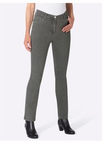 5-Pocket-Jeans Classic Basics, Damen, Gr. 54, Normalgr&ouml;&szlig;en, grau (grau, denim), 81% Baumwolle, 17% Polyester, 2% Elasthan, unifarben, lang, Jeans 5-Pocket-Jeans