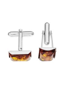 Manschettenkn&ouml;pfe OSTSEE-SCHMUCK "- Classic 14 x 10 mm - Silber 925/000 - Bernstein" Gr. 15, silber (silber 925, silberfarben, wei&szlig;), Manschettenkn&ouml;pfe, Damen, Blacklist, Silber 925 (Sterlingsilber), Manschettenkn&ouml;pfe