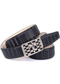 Lederg&uuml;rtel Anthoni Crown, Damen, Gr. 85, schwarz, Leder, unifarben, G&uuml;rtel Lederg&uuml;rtel, mit silberfarbener stilisierter Lilien-Schnalle