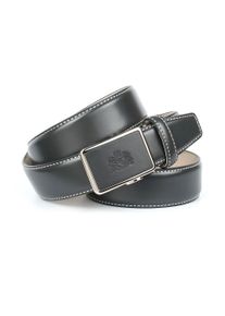 Lederg&uuml;rtel Anthoni Crown, Herren, Gr. 105, grau, Leder, unifarben mit Farbeinsatz, G&uuml;rtel Lederg&uuml;rtel, mit Kontrast Stitching