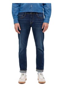 Slim-fit-Jeans Mustang "Herren Style Oregon Slim", Herren, Gr. 29, L&auml;nge 34, 803 dunkelblau, Denim/Jeans, 99% Baumwolle, 1% Elasthan, slim fit, Jeans Slim-fit-Jeans