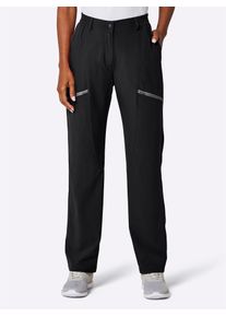 Trekkinghose Catamaran, Damen, Gr. 46, Normalgr&ouml;&szlig;en, schwarz, 93% Polyester, 7% Elasthan, Paspelierung:100% Polyester, unifarben, lang, Hosen Trekkinghose