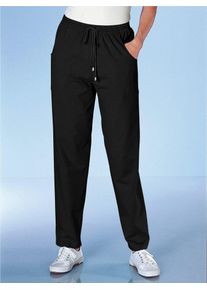 Relaxhose, Damen, Gr. 46, Normalgr&ouml;&szlig;en, blau (marine), 95% Baumwolle, 5% Elasthan, unifarben, lang, Hosen Relaxhose