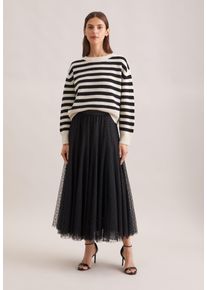 Midirock Seidensticker, Damen, Gr. L, schwarz, 100% Polyester, unifarben, normal, R&ouml;cke Midirock