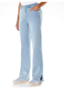 Bequeme Jeans Classic Basics, Damen, Gr. 28, Kurzgr&ouml;&szlig;en, blau, bleached, 81% Baumwolle, 17% Polyester, 2% Elasthan, unifarben, lang, Jeans Bequeme Jeans