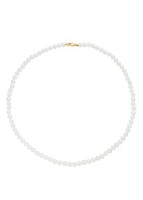 Perlenkette Firetti "Schmuck Geschenk Gold 375 Halsschmuck Halskette Perle" Gr. 5, gold (gelbgoldfarben, wei&szlig;), Halsketten, Damen, 5, Gelbgold 375 Perlen, L: 40, Gelbgold 375, Perlen, Perlenkette, Made in Germany - mit S&uuml;&szlig;wasserzuchtperle