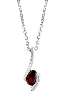 Kette mit Anh&auml;nger Firetti "Schmuck Geschenk Silber 925 Halsschmuck Halskette Entourage", bunt (silberfarben, rot), Halsketten, Damen, Silber 925 (Sterlingsilber), L: 45 B: 1,5mm, Kette mit Anh&auml;nger, mit Zirkonia (synth.), B:1,5mm