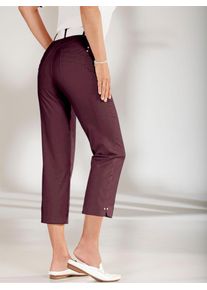 7/8-Hose COSMA, Damen, Gr. 46, Normalgr&ouml;&szlig;en, rot (bordeaux), 97% Baumwolle, 3% Elasthan, unifarben, 7/8-L&auml;nge, Hosen 7/8-Hose