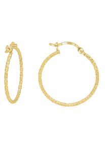 Paar Creolen Firetti "Schmuck Geschenk Silber 925 Ohrschmuck diamantiert" Gr. 25, gold (gelbgoldfarben), Ohrringe, Damen, 25, Silber 925 (Sterlingsilber), Paar Creolen