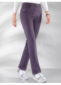 Bequeme Jeans Classic Basics, Damen, Gr. 46, Normalgr&ouml;&szlig;en, lila (lavendel), 98% Baumwolle, 2% Elasthan, unifarben, lang, Jeans Bequeme Jeans