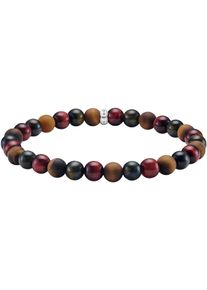 Armband Thomas Sabo "Talisman-Armband mit Beads" Gr. 21, silber (silberfarben, blau, rot, braun, blau, rot, braun), Armb&auml;nder, Damen, 21, Silber 925 (recycelt), Armband, mit Tigerauge