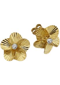 Paar Ohrstecker Firetti "Schmuck Geschenk Silber 925 Ohrschmuck Ohrringe Blume", silber (gelbgoldfarben, silberfarben), Ohrringe, Damen, 15mm, Silber 925 (Sterlingsilber), Paar Ohrstecker