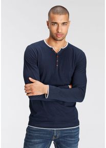 Longsleeve AJC, Damen, Gr. M (52/54), blau (marine), Jersey, Obermaterial: 60% Baumwolle, 40% Polyester, unifarben, schmal, Rundhals, Shirts Longsleeve, Langarm, schmal geschnitten, Rundhalsausschnitt, Topseller