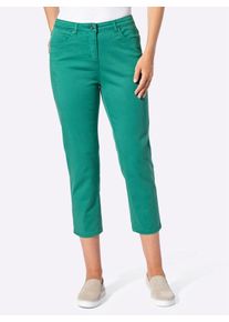 3/4-Jeans Casual Looks, Damen, Gr. 46, Normalgr&ouml;&szlig;en, smaragd, 98% Baumwolle, 2% Elasthan, unifarben, 3/4-L&auml;nge, Jeans 3/4-Jeans