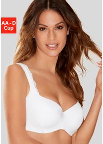 Schalen-BH Nuance "Optimizer", Damen, Gr. 80, Cup C, wei&szlig;, Spitze, Obermaterial: 83% Polyamid (TACTEL), 17% Elasthan (LYCRA), BHs Schalen-BH, mit B&uuml;gel und zarter Jacquardspitze, Dessous, Topseller