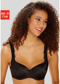 Schalen-BH Nuance "Optimizer", Damen, Gr. 75, Cup A, schwarz, Spitze, Obermaterial: 83% Polyamid (TACTEL), 17% Elasthan (LYCRA), BHs Schalen-BH, mit B&uuml;gel und zarter Jacquardspitze, Dessous