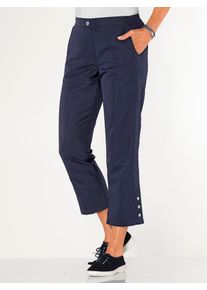 7/8-Hose Classic Basics, Damen, Gr. 46, Normalgr&ouml;&szlig;en, marine, 100% Polyester, unifarben, 7/8-L&auml;nge, Hosen 7/8-Hose