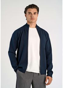 Cardigan LINDBERGH, Herren, Gr. 3XL, navy, Strick, Obermaterial: 52% Viskose, 26% Polyester, 22% Polyamid, unifarben, relaxed fit h&uuml;ftbedeckend, Rundhals, Rippb&uuml;ndchen, Strickjacken Cardigan, mit Viskose und Rei&szlig;verschluss
