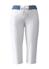 Caprijeans Casual Looks, Damen, Gr. 46, Normalgr&ouml;&szlig;en, wei&szlig;, 98% Baumwolle, 2% Elasthan, unifarben, 3/4-L&auml;nge, Jeans Caprijeans